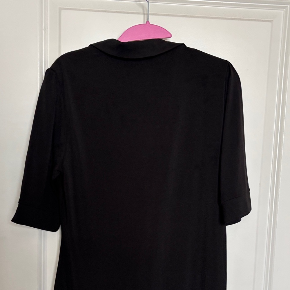 Spense Black Collared Button-Up Top - image 4